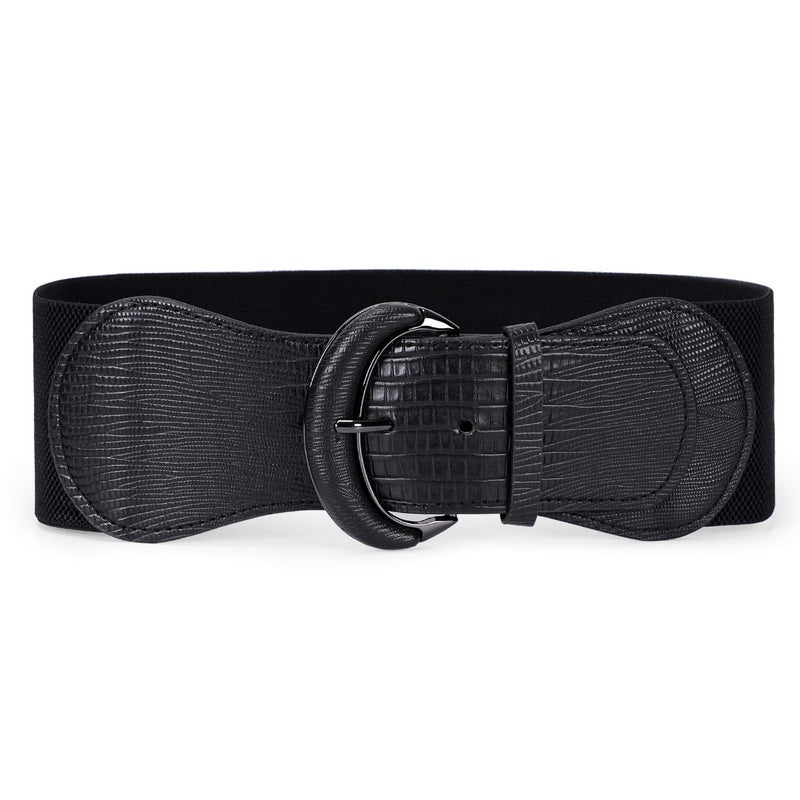 JASGOOD Women Stretchy Wide Waist Belt for Dress Ladies Vintage Elastic Belt - Image 1